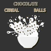 Illustration on theme big set different types dessert sweet milk cereal in bowl vector