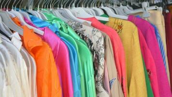 colorful women cloths display for sale video
