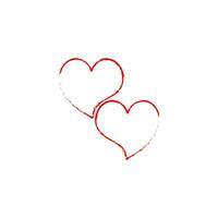 corazón forma vector, bosquejo ilustración lata ser usado para diseño de enamorado, boda, amor tema romántico vector