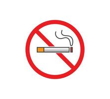 No smoking logo. Forbidden sign icon. Flat design style. Vector Illustration