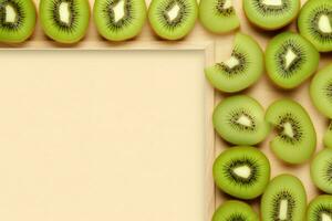 AI generated Vibrant Kiwi background. Generate Ai photo