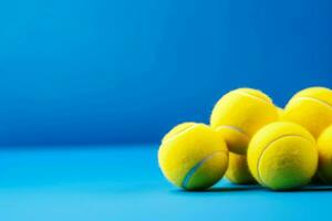 AI generated Large Tennis ball banner. Generate Ai photo