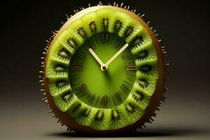 ai generado kiwi reloj. generar ai foto