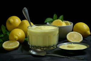 AI generated Lemon sauce. Generate Ai photo