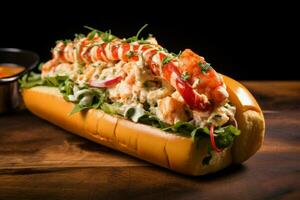 AI generated Lobster roll. Generate Ai photo