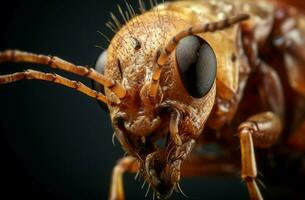 AI generated Magnified Macro closeup termite. Generate Ai photo