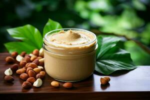 AI generated Macadamia nut butter. Generate Ai photo