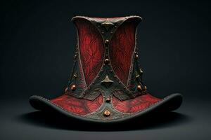 AI generated Mysterious Magician with top hat. Generate Ai photo