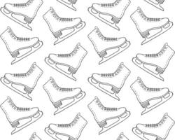 Vector seamless pattern of hand drawn sketch skate