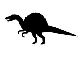 Vector hand drawn sketch spinosaurus dinosaur silhouette