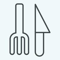 Icon Cutlery. related to Plastic Pollution symbol. line style. simple design editable. simple illustration vector