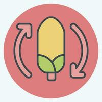 Icon Biodegradable. related to Plastic Pollution symbol. color mate style. simple design editable. simple illustration vector