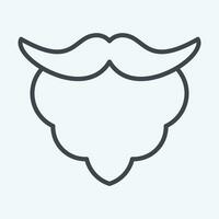 Icon Beard. related to Ireland symbol. line style. simple design editable. simple illustration vector