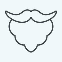 Icon Beard. related to Ireland symbol. line style. simple design editable. simple illustration vector