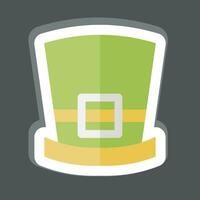 Sticker Hat. related to Ireland symbol. simple design editable. simple illustration vector