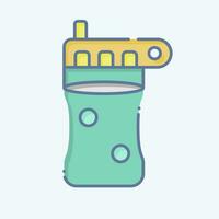 Icon Reusable Bottle. related to Plastic Pollution symbol. doodle style. simple design editable. simple illustration vector