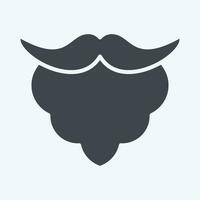 Icon Beard. related to Ireland symbol. glyph style. simple design editable. simple illustration vector