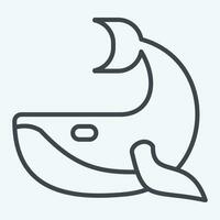 Icon Whale. related to Plastic Pollution symbol. line style. simple design editable. simple illustration vector