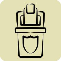 Icon Protect. related to Plastic Pollution symbol. hand drawn style. simple design editable. simple illustration vector