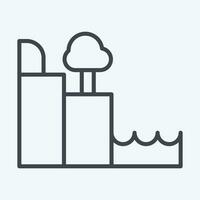 Icon Moher Cliffs. related to Ireland symbol. line style. simple design editable. simple illustration vector