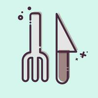 Icon Cutlery. related to Plastic Pollution symbol. MBE style. simple design editable. simple illustration vector