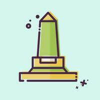 Icon Wellington Monument. related to Ireland symbol. MBE style. simple design editable. simple illustration vector