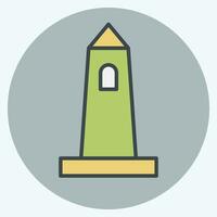 icono rish redondo torre. relacionado a Irlanda símbolo. color compañero estilo. sencillo diseño editable. sencillo ilustración vector