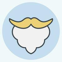 Icon Beard. related to Ireland symbol. color mate style. simple design editable. simple illustration vector