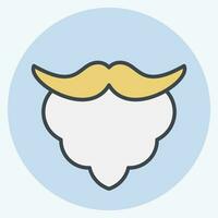 Icon Beard. related to Ireland symbol. color mate style. simple design editable. simple illustration vector