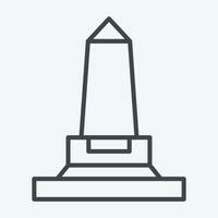 Icon Wellington Monument. related to Ireland symbol. line style. simple design editable. simple illustration vector