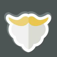 Sticker Beard. related to Ireland symbol. simple design editable. simple illustration vector