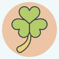 Icon Clover. related to Ireland symbol. color mate style. simple design editable. simple illustration vector