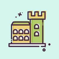 Icon Dubun Castle. related to Ireland symbol. MBE style. simple design editable. simple illustration vector