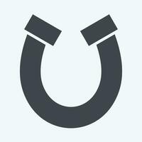 Icon Horse Shoe. related to Ireland symbol. glyph style. simple design editable. simple illustration vector