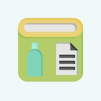 Icon Recycle Bin. related to Plastic Pollution symbol. flat style. simple design editable. simple illustration vector