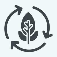 Icon Compostable. related to Plastic Pollution symbol. glyph style. simple design editable. simple illustration vector