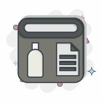 Icon Recycle Bin. related to Plastic Pollution symbol. comic style. simple design editable. simple illustration vector