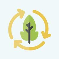 Icon Compostable. related to Plastic Pollution symbol. flat style. simple design editable. simple illustration vector