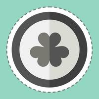 Sticker line cut Coin. related to Ireland symbol. simple design editable. simple illustration vector