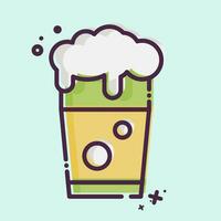 Icon Pint of Beer. related to Ireland symbol. MBE style. simple design editable. simple illustration vector