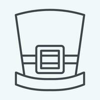 Icon Hat. related to Ireland symbol. line style. simple design editable. simple illustration vector