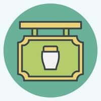 Icon Pub. related to Ireland symbol. color mate style. simple design editable. simple illustration vector