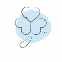 Icon Clover. related to Ireland symbol. Color Spot Style. simple design editable. simple illustration vector