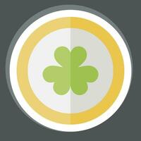 Sticker Coin. related to Ireland symbol. simple design editable. simple illustration vector