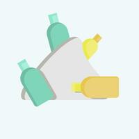 Icon Plastic Mountain. related to Plastic Pollution symbol. flat style. simple design editable. simple illustration vector