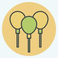 Icon Balloons. related to Ireland symbol. color mate style. simple design editable. simple illustration vector