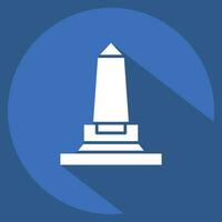 icono Wellington Monumento. relacionado a Irlanda símbolo. largo sombra estilo. sencillo diseño editable. sencillo ilustración vector