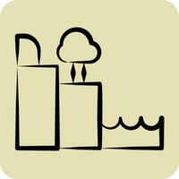 Icon Moher Cliffs. related to Ireland symbol. hand drawn style. simple design editable. simple illustration vector