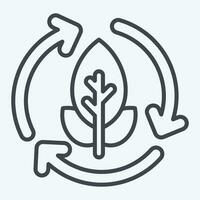 Icon Compostable. related to Plastic Pollution symbol. line style. simple design editable. simple illustration vector