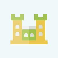 Icon Malahide Castle. related to Ireland symbol. flat style. simple design editable. simple illustration vector